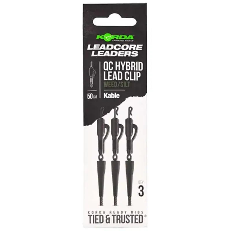 Leadcore Korda Lead Clip QC Kable Verde 50 cm - Tienda Carpfishing