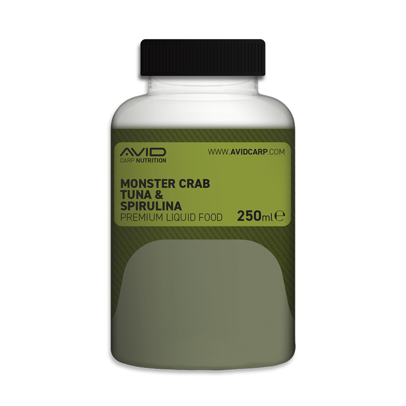 Aditivo Líquido Avid Carp Premium Monster Crab - Tuna & Spirulina - Tienda Carpfishing
