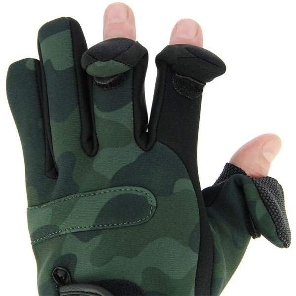 Guantes NGT Neopreno Camo L - Tienda Carpfishing