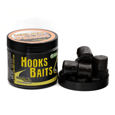 Hook Pellets en líquido Pro Elite Baits Melon & Peach 14 - 20 mm - Tienda Carpfishing