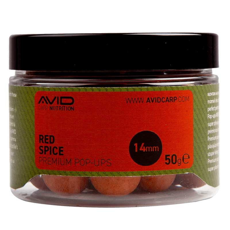 Pop ups Avid Carp Premium Red Spice 14 mm - Tienda Carpfishing