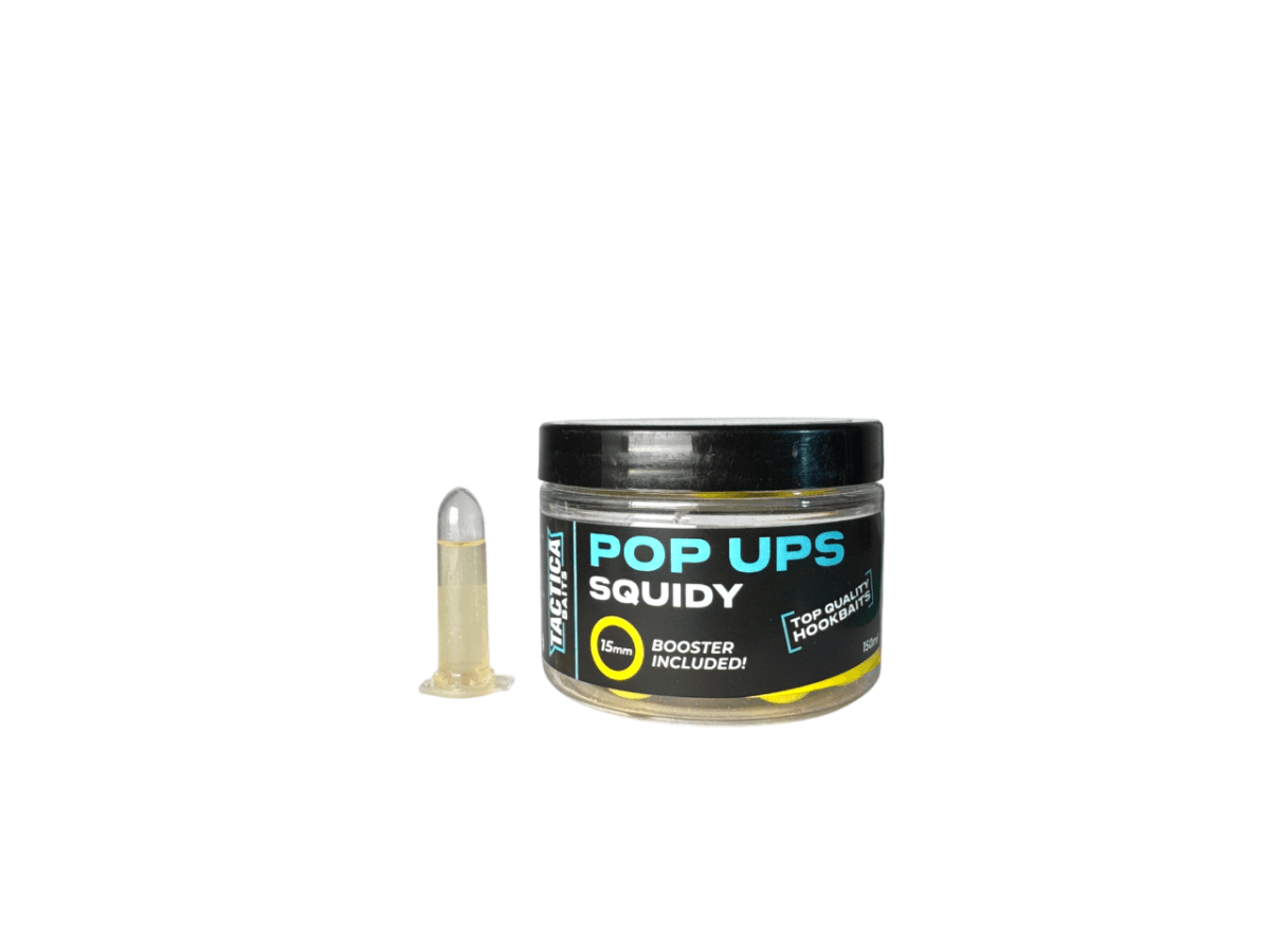 Pop ups Tactica Baits Squidy Amarillo Fluor 15 mm - Tienda Carpfishing