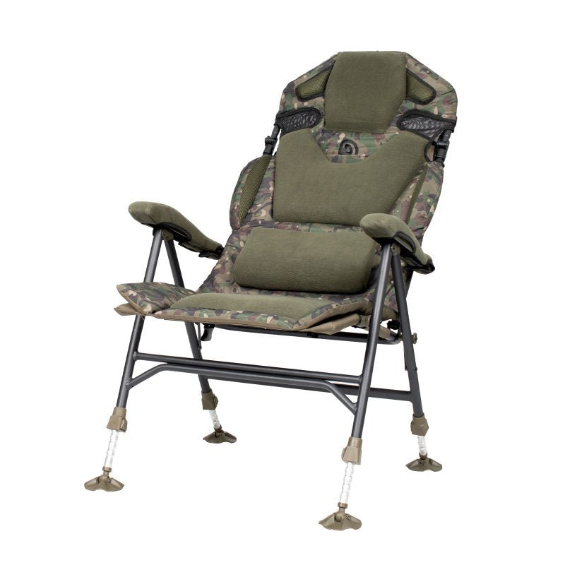 Silla Trakker Levelite Camo reclinable alta - Tienda Carpfishing