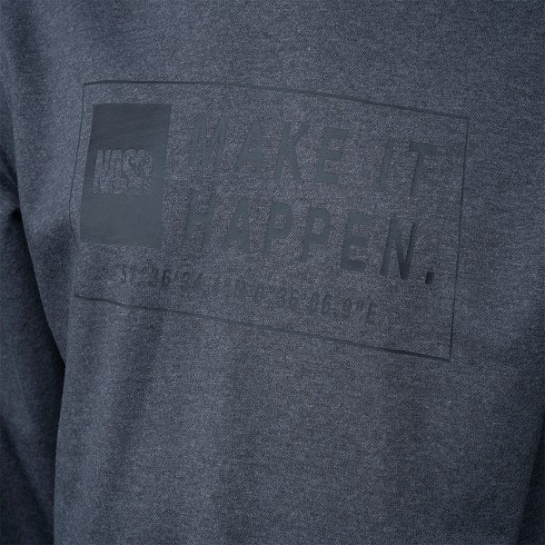 Sudadera Nash Make It Happen Coordinates Gris Azulado - Tienda Carpfishing