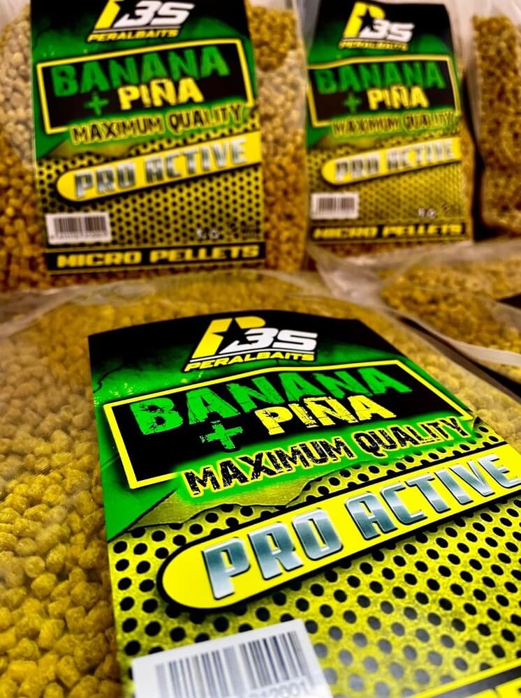Micro Pellets Peralbaits Banana Piña 7 mm - Tienda Carpfishing