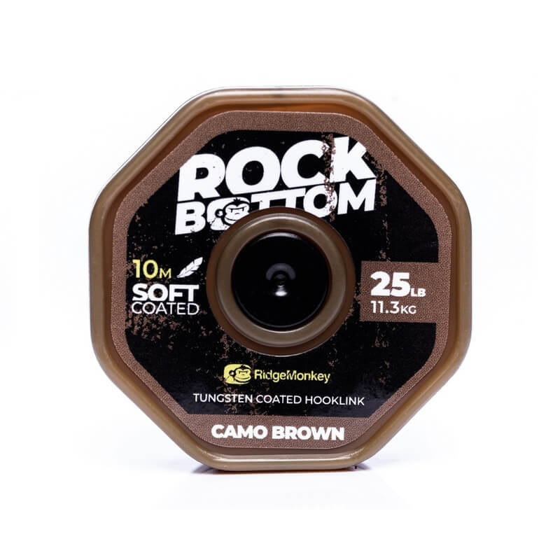 Trenzado Ridge Monkey Tungsteno Rock Bottom Camo Brown 25 Ib 10 m - Tienda Carpfishing