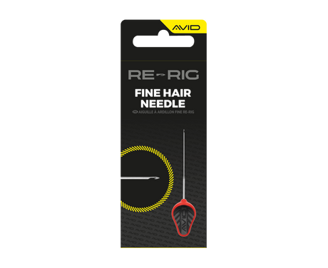 Aguja Avid Carp Fine Hair Re-Rig Rojo - Tienda Carpfishing