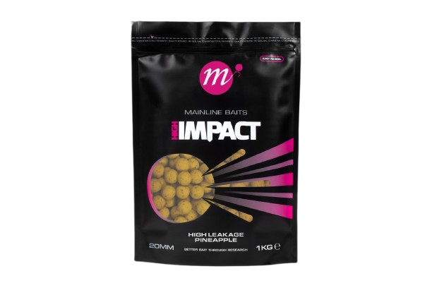 Boilies Mainline Impact High Leakage Piña 20 mm - Tienda Carpfishing