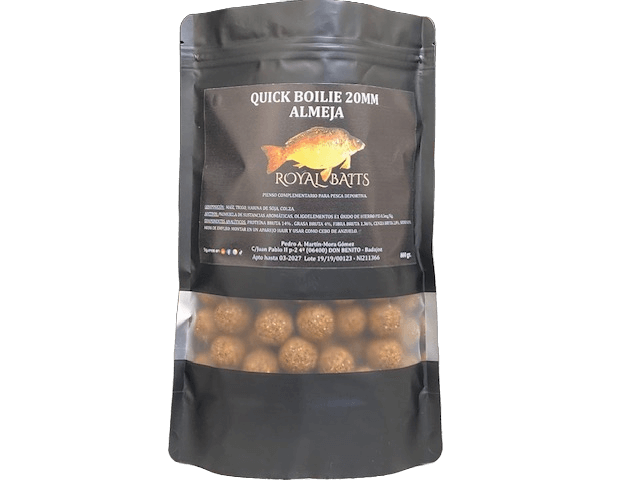 Boilies Royal Baits Almeja 20mm 800g - Tienda Carpfishing