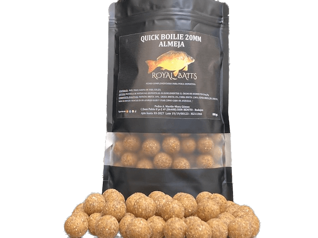 Boilies Royal Baits Almeja 20mm 800g - Tienda Carpfishing