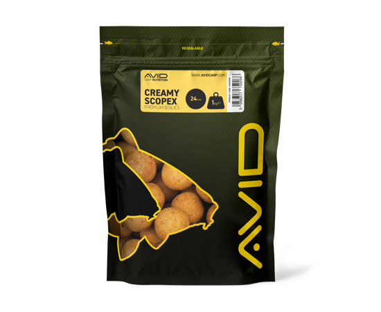 Bouillette Avid Carp Crémeux Scopex 24 mm
