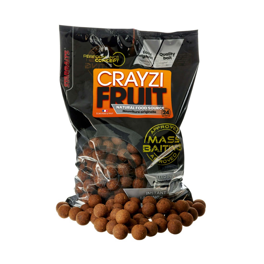 Bouillette Starbaits Appât de masse Crayzi Fruit - 24 mm 3 kg