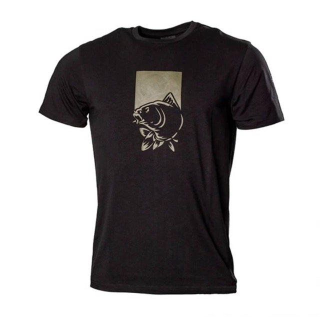 Camiseta Nash Make It Happen Fish Logo Negra S - Tienda Carpfishing