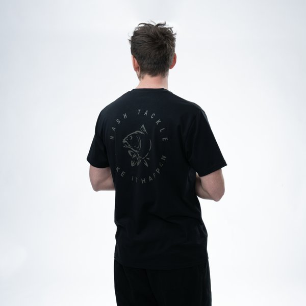 T-shirt Nash Make It Happen Carp Logo Noir