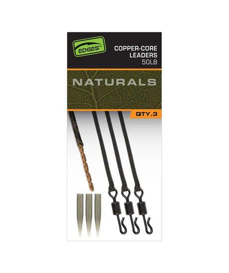 Copper-Core Leaders Fox Edges Naturals 50 lb - Tienda Carpfishing