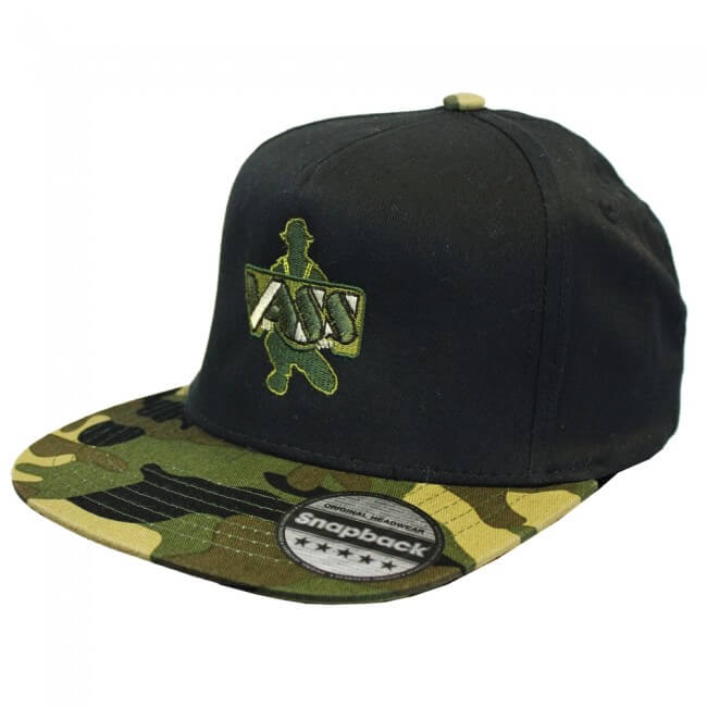 Gorra Vass VB691 Peak Negra Camo - Tienda Carpfishing