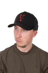 Casquette Fox Trucker Noir-Orange