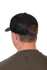 Casquette Fox Trucker Noir-Orange