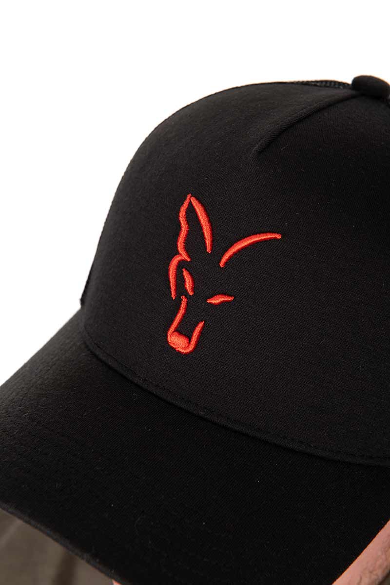 Casquette Fox Trucker Noir-Orange