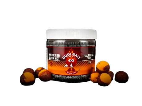 Halfness Dudi Bait Mister Red Super Hot Spicy Fish 16 mm - Tienda Carpfishing