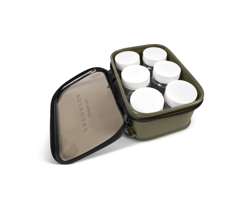 Sac de pêche de 6 pots à appâts Korum Eva