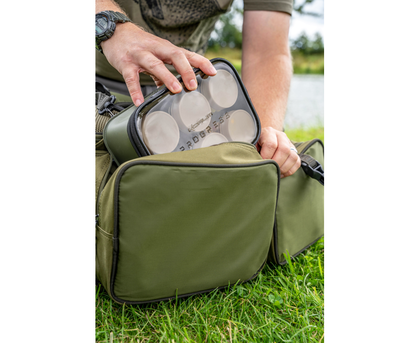Sac de pêche de 6 pots à appâts Korum Eva