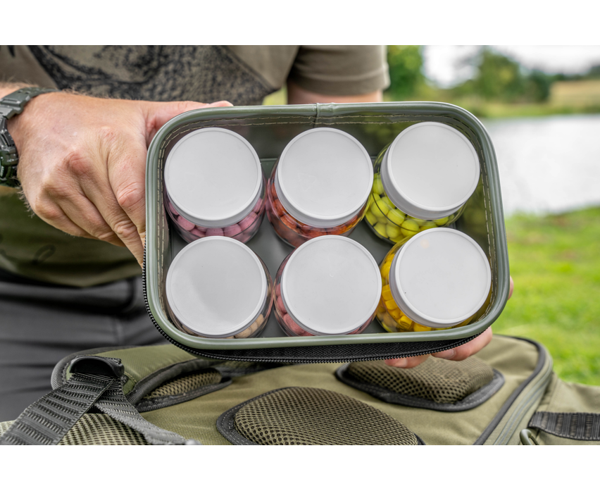 Sac de pêche de 6 pots à appâts Korum Eva