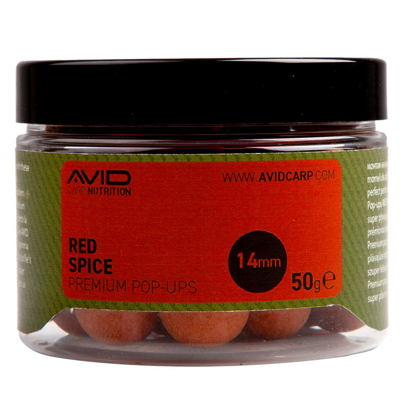 Pop ups Avid Carp Premium Red Spice 14 mm - Tienda Carpfishing