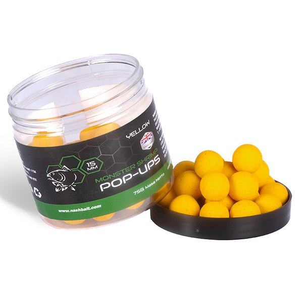 Pop Ups Nash Monster Shrimp 15 mm Jaune