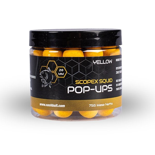 Pop Ups Nash Scopex Squid Jaune 20 mm