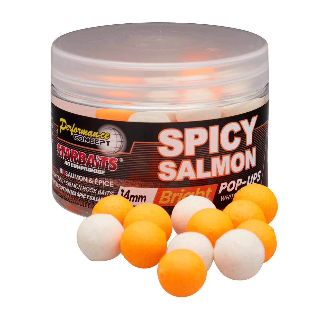 Pop ups Starbaits PC Spicy Salmon Lumineux 14 mm