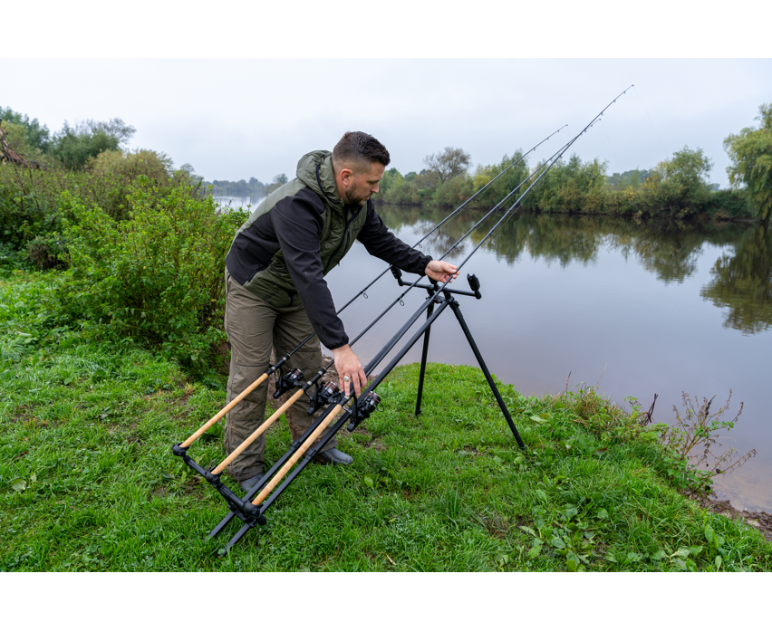 Trípode Korum Deluxe 3 cañas - Tienda Carpfishing