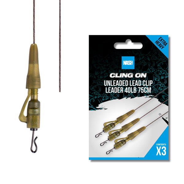 Clip sans plomb Leader S'accrocher Nash 40 lb