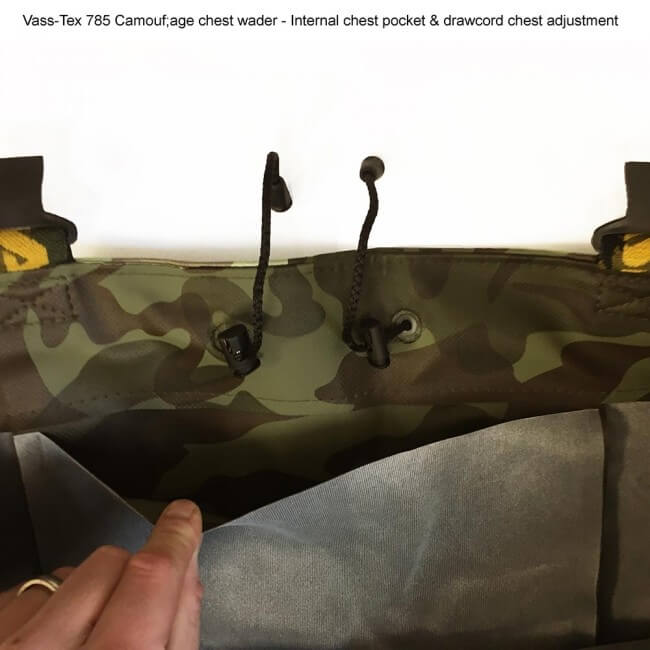 Vadeador Vass Tex 785 E Series Chest Camo - Tienda Carpfishing
