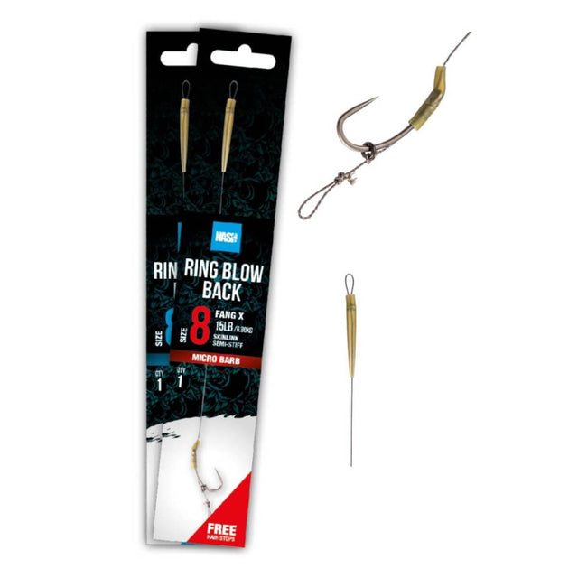 Anzuelos montados Nash Ring Blow Back Rig - Tienda Carpfishing