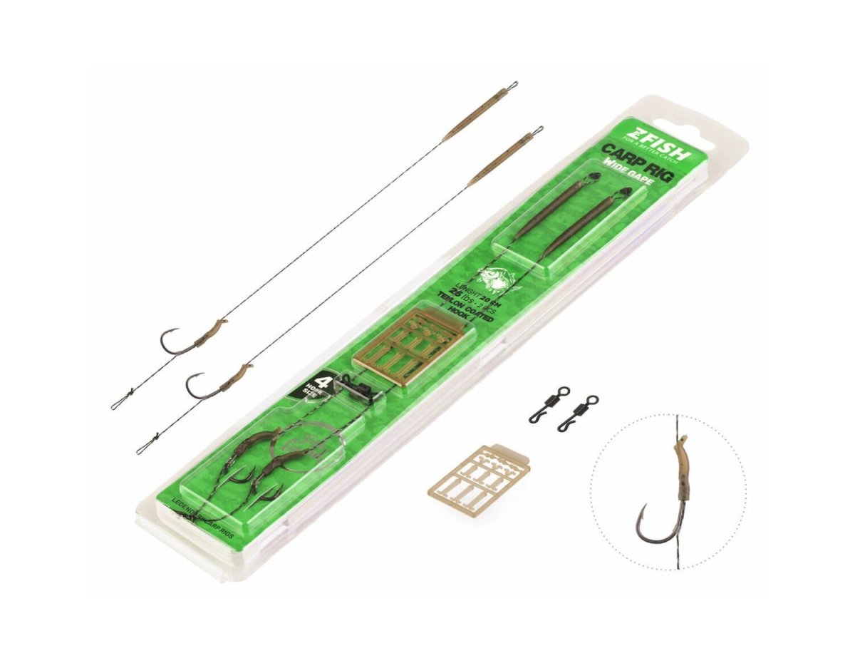 Anzuelos montados Zfish Wide Gape - Tienda Carpfishing