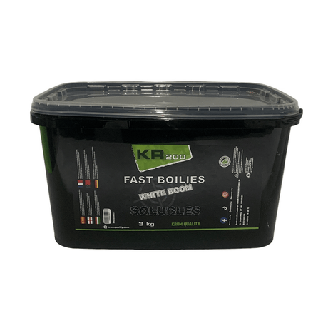 Boilies Solubles Krom Quality KR200 White Boom 20 mm 3KG - Tienda Carpfishing