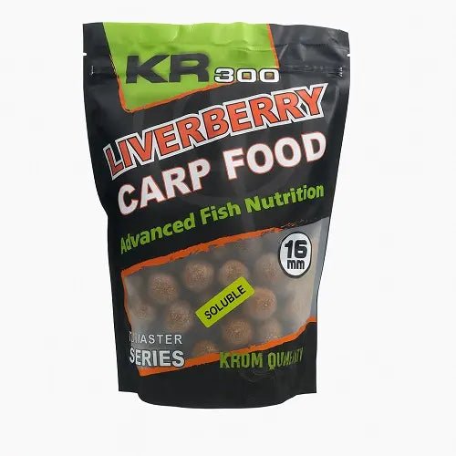 Boilies Solubles Krom Quality KR300 LiverBerry 16 mm 800G - Tienda Carpfishing