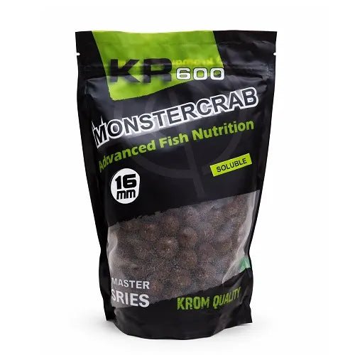 Boilies Solubles Krom Quality KR600 Monster Crab 16 mm 800G - Tienda Carpfishing