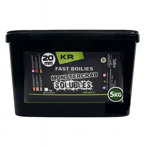Boilies Solubles Krom Quality KR600 Monster Crab 20 mm 5KG - Tienda Carpfishing
