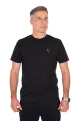 Camiseta Fox Classic T Negro Naranja - Tienda Carpfishing