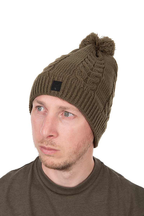 Gorro Fox Caqui con bola - Tienda Carpfishing