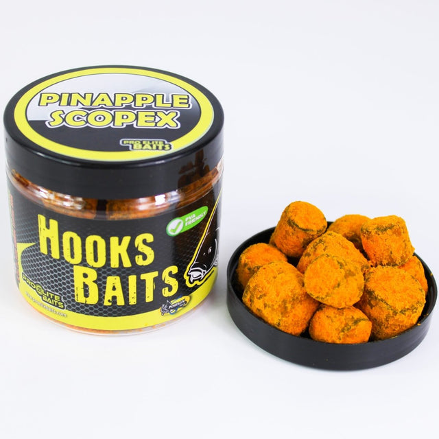 Hook Pellets en polvo Pro Elite Baits Piña Scopex 14 - 20 mm - Tienda Carpfishing