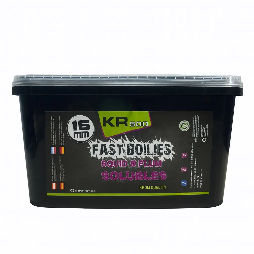 Bouillette Soluble Krom Quality KR500 Squid & Plum 16mm 3KG