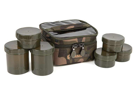 Macuto de 6 botes de cebo Fox Camolite - Tienda Carpfishing