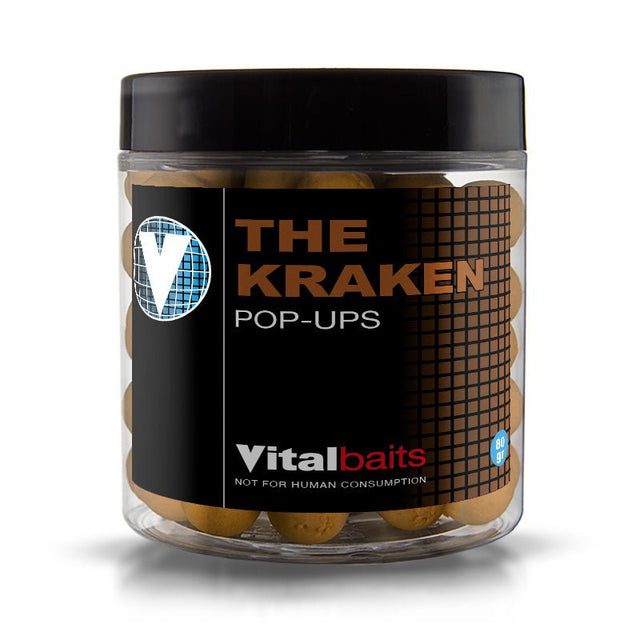 Pop ups Vitalbaits The Kraken Natural 18 mm - Tienda Carpfishing