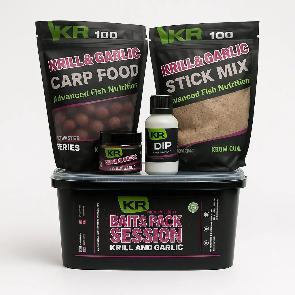Session Pack Krom Quality KR100 Krill & Garlic - Tienda Carpfishing