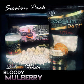 Session Pack Pro Elite Baits Gold Bloody Mulberry Special Edition White - Tienda Carpfishing