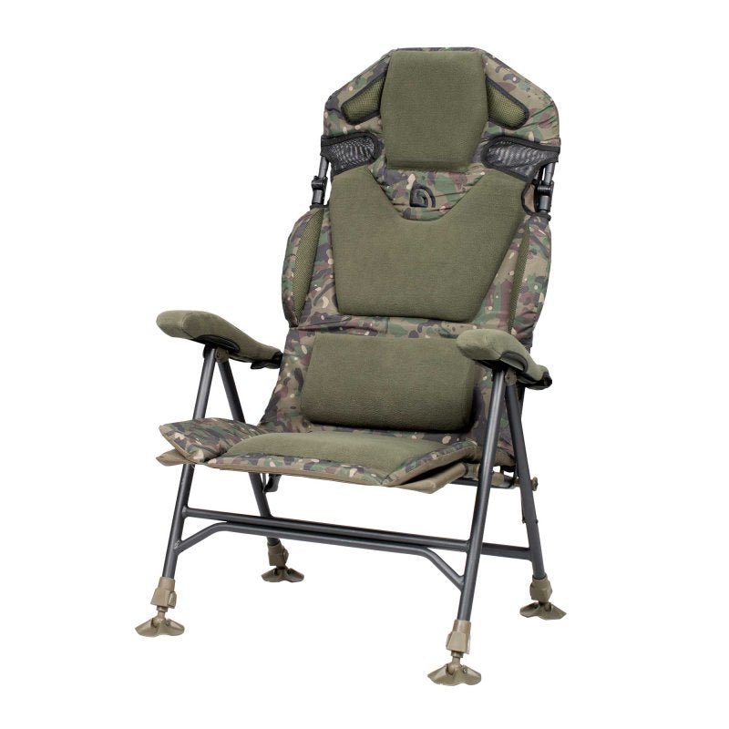 Silla Trakker Levelite Camo reclinable alta - Tienda Carpfishing