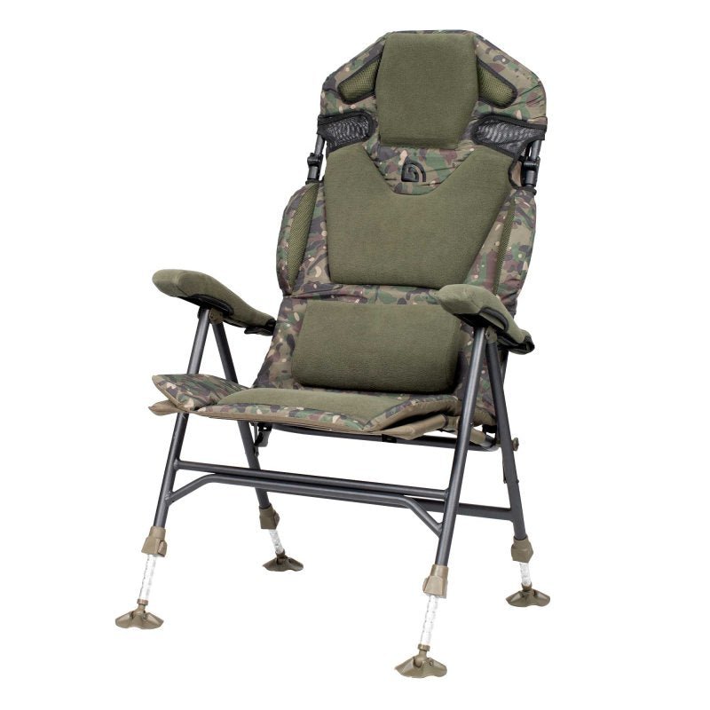 Silla Trakker Levelite Camo reclinable alta - Tienda Carpfishing